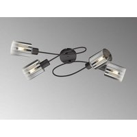Meinewunschleuchte - led Deckenleuchte 4flammig 79cm lang Schwarz mit Rauchglas Meinewunschleuchte - led Deckenleuchte 4flammig 79cm lang Schwarz mit Rauchglas von MEINEWUNSCHLEUCHTE