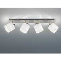Led Deckenstrahler 4-flammig Silber, Stoffschirme Weiß, Breite 70cm von MEINEWUNSCHLEUCHTE
