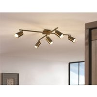 Meinewunschleuchte - led Deckenstrahler in Altmessing 5-flammig Arm & Spots schwenkbar dimmbar von MEINEWUNSCHLEUCHTE