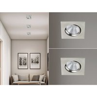 Meinewunschleuchte - led Einbaustrahler 2er Set eckig schwenkbar dimmbar Nickel matt 5,5W Deckenlampe Meinewunschleuchte - led Einbaustrahler 2er Set eckig schwenkbar dimmbar Nickel matt 5,5W Deckenlampe von MEINEWUNSCHLEUCHTE