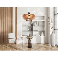 Meinewunschleuchte - led Pendelleuchte 1-flammig in Anthrazit & Naturholz Lamellenlampe, ø 40 cm Meinewunschleuchte - led Pendelleuchte 1-flammig in Anthrazit & Naturholz Lamellenlampe, ø 40 cm von MEINEWUNSCHLEUCHTE