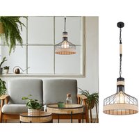 Meinewunschleuchte - led Pendelleuchte Seillampe mit Drahtgeflecht Lampenschirm ø 35cm von MEINEWUNSCHLEUCHTE