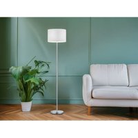 Meinewunschleuchte - led Stehleuchte Silber matt mit Stoffschirm in Weiß, Höhe 160cm Meinewunschleuchte - led Stehleuchte Silber matt mit Stoffschirm in Weiß, Höhe 160cm von MEINEWUNSCHLEUCHTE