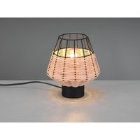 Meinewunschleuchte - led Tischleuchte Rattan Geflecht Natur und Gitter im Boho Stil, Höhe 20cm von MEINEWUNSCHLEUCHTE