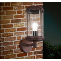 Moderne LED Außenwandleuchte Laterne in Rostoptik - Fassadenbeleuchtung von MEINEWUNSCHLEUCHTE