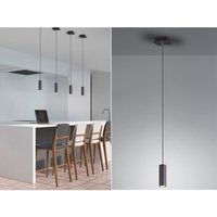 LED Pendelleuchte 1-flammig Metall in Schwarz matt, Ø 12cm von MEINEWUNSCHLEUCHTE