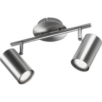 Moderner led Deckenstrahler fainas 2-flammig Silber matt, Breite 32,5cm von MEINEWUNSCHLEUCHTE