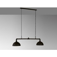 Meinewunschleuchte - Pendelleuchte 2 flammig Industrial Schwarz Gold Design Rohr mit led von MEINEWUNSCHLEUCHTE