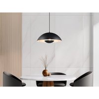 Meinewunschleuchte - Pendelleuchte varya Metallschirm Schwarz mit Blendschutz ø 32cm von MEINEWUNSCHLEUCHTE