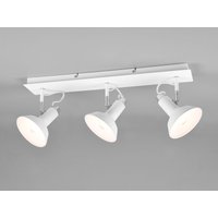 Retro LED Deckenstrahler 3-flammig aus Metall in Weiß matt von MEINEWUNSCHLEUCHTE
