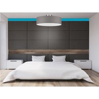 Meinewunschleuchte - Runde Deckenleuchte calma mit Stoffschirm in Braun-Grau, ø 40cm Meinewunschleuchte - Runde Deckenleuchte calma mit Stoffschirm in Braun-Grau, ø 40cm von MEINEWUNSCHLEUCHTE