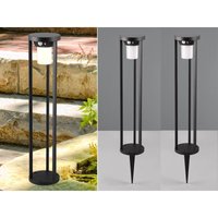 Meinewunschleuchte - Solar led Außen Wegeleuchte 2er set mit Bewegungsmelder & Dauerlicht, Höhe 60cm von MEINEWUNSCHLEUCHTE