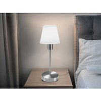 Meinewunschleuchte - Tischleuchte matha mit Touch Dimmer und Glas Lampenschirm, Höhe 32cm von MEINEWUNSCHLEUCHTE
