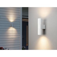 Meinewunschleuchte - Up and Down led Außenwandleuchte Aluminium Weiß, Höhe 23,5cm Meinewunschleuchte - Up and Down led Außenwandleuchte Aluminium Weiß, Höhe 23,5cm von MEINEWUNSCHLEUCHTE