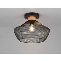 Vintage LED Deckenleuchte Drahtgeflecht Schwarz mit Holz Ø 35cm Vintage LED Deckenleuchte Drahtgeflecht Schwarz mit Holz Ø 35cm von MEINEWUNSCHLEUCHTE