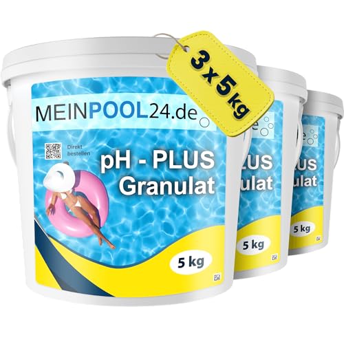 15 (3x5kg) kg pH-Heber Granulat für den Pool pH-Plus Granulat von Meinpool24.de