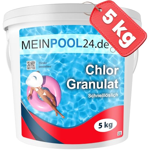 5 kg Chlorgranulat für den Pool - wirkt schnell und zuverlässig im Pool und Schwimmbad von Meinpool24.de