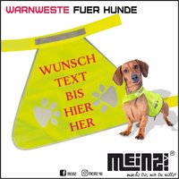 Personalisierte Hunde-Warnweste - Hundeweste Wunschtext von MEINZ4U