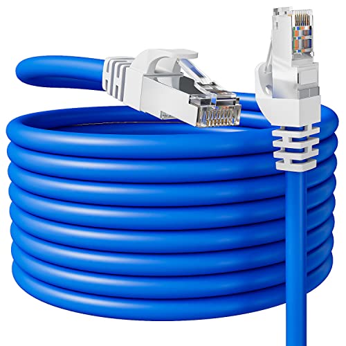 MEIPEK LAN Kabel 20meter Cat 6 Netzwerkkabel 20m Hochgeschwindigkeits FTP Geschirmt RJ45 InternetKabel, 550MHz Gigabit Breitband Ethernet-Kabel, Langlebiges, Wetterfest/UV-beständig, Direct Burial von MEIPEK