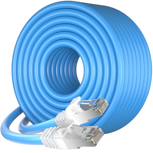 LAN Kabel 30 meter, Cat 7 Kabel 30m SFTP Dreifach Geschirmt Netzwerkkabel Outdoor, Hochgeschwindigkeits 600MHz 10Gbps RJ45 Netzwerkkabel 30m Verlegekabel, Wetterfest/UV-beständig, Direct Burial von MEIPEK