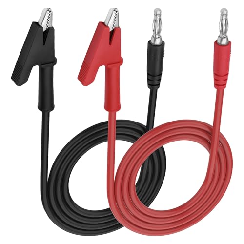 MEIRIYFA 4mm Bananenstecker auf Alligator Clip Test Kabel, Bananenstecker auf Dual Alligator Clip Power Adapter Stecker 12V für Stromversorgung, DIY, CCTV, Testleitungen 52CM / 20.47in - 2PCS MEIRIYFA 4mm Bananenstecker auf Alligator Clip Test Kabel, Bananenstecker auf Dual Alligator Clip Power Adapter Stecker 12V für Stromversorgung, DIY, CCTV, Testleitungen 52CM / 20.47in - 2PCS von MEIRIYFA