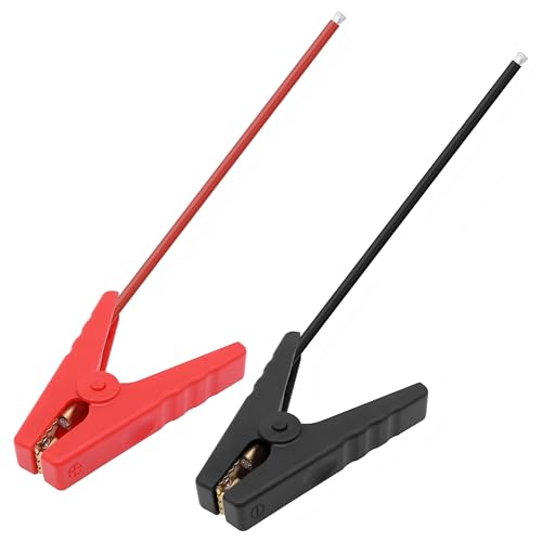 MEIRIYFA Batterie Alligator Clips auf 10AWG Bare Wire Crocodile Clamps 50A Hochstrom Alligator Clips Kabel für Kraftwerke Auto Batterie Notfall Hitch Rettung - 11.8in/30cm MEIRIYFA Batterie Alligator Clips auf 10AWG Bare Wire Crocodile Clamps 50A Hochstrom Alligator Clips Kabel für Kraftwerke Auto Batterie Notfall Hitch Rettung - 11.8in/30cm von MEIRIYFA