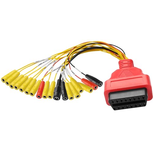 MEIRIYFA OBD 16 Pin Auto Detector Jumper Tester Kabel OBDII OBD2 Motorrad Motorrad Multifunktions Diagnose Adapterkabel mit 18 PIN Line Jumper für Verschiedene ECU Decoder - 34CM (OBD Female Plug) von MEIRIYFA