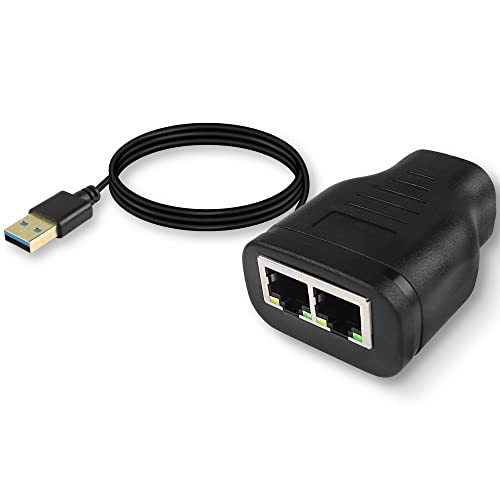 MEIRIYFA RJ45 Koppler 1 Buchse zu 2 Buchse Ethernet Splitter Kabel 1 zu 2 Netzwerk LAN Verlängerung Drahtadapter Stecker 8P8C für Cat5e/5/6/7/8-2 Ports gleichzeitiges Arbeiten von MEIRIYFA