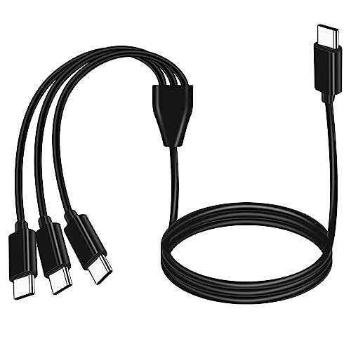 MEIRIYFA USB C Splitter Kabel, USB Typ C Stecker auf 3 Typ C Stecker Daten Ladekabel Drahtkabel für die meisten USB C Telefone Tablet Laptop - 1M von MEIRIYFA