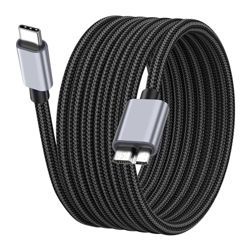MEIRIYFA USB C auf Micro B Kabel, Micro B auf USB3.0 Typ C Festplattenkabel 5Gbps Typ C 3.0 zu Micro USB Festplattenkabel für Kamera, Telefone, Tablet (1.8M) von MEIRIYFA