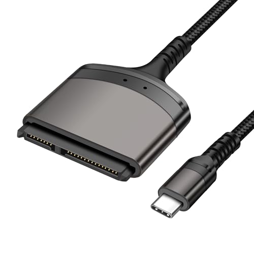 MEIRIYFA USB3.0 Type C auf SATA 22 Pin Adapterkabel, Typ C USB 3.0 Stecker auf SATA III Festplatte Adapter 5Gbps für 2.5" Festplatte Treiber SSD Laptop von MEIRIYFA