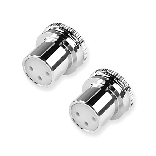 MEIRIYFA XLR Stecker Staubkappen, 2PCS rhodinierte XLR Stecker staubdichte Kappen, Geräuschstopper Abschirmung XLR Sockel Schutzkappen mit Isoliermaterial für Lautsprecher, Subwoofer (Buchse) von MEIRIYFA