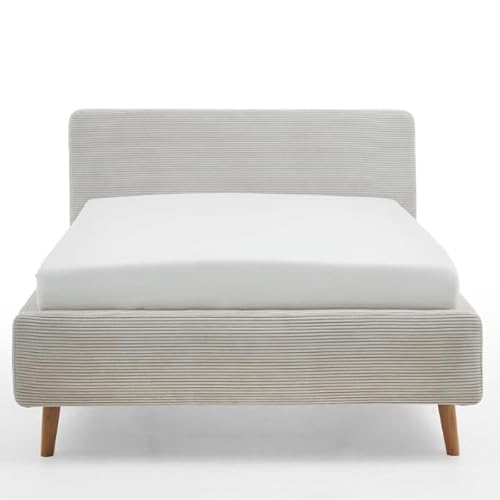 Bett Madras 140 x 200 cm mit Stauraum aus Cordstoff – Beige von MEISE