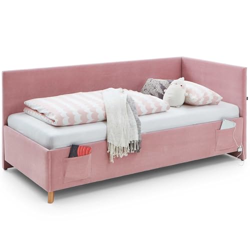 Einzelbett Cool | mit Rückenlehne | 90 x 200 cm | Design Rosa von MEISE