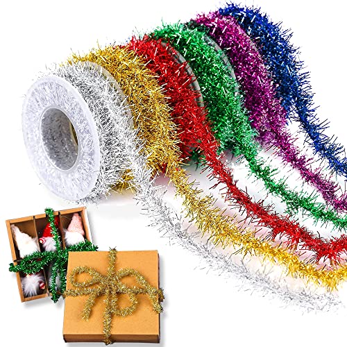 6PCSMetallisch Lametta Girlande,Weihnachtsbaum Lametta Girlande,Mater Lametta Girlande,Weihnachten Lametta,Weihnachtsbaum Lametta Dekoration,Weihnachten Girlande Metallisch von MEISHANG