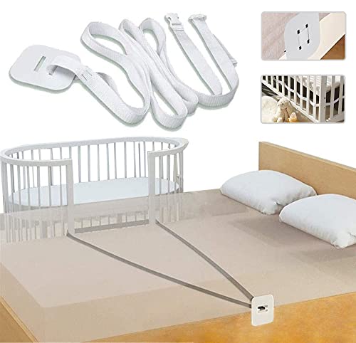 MEISHANG Gurt für Babybett,Befestigung Beistellbett Boxspringbett,Beistellbett Gurt Weiß,Gurt für Boxspringbetten,Beistellbetten-Gurt,Beistellbett Befestigung von MEISHANG