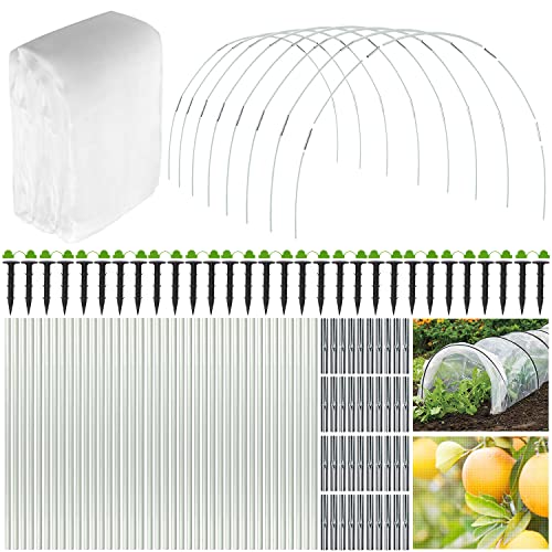 MEISHANG Pflanztunnel Bögen,Gewächshausreifen Fiberglas,Gewächshausreifen,Tunnelbogen für Hochbeet,Gartentunnel Reifen,Folientunnel Bögen,Gewächshaus Hoops,Gewächshaus Tunnel von MEISHANG