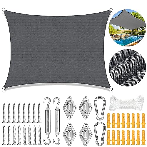 Sonnenschutz Sonnensegel 2x3m Rechteckig,Sonnensegel Wasserdicht Rechteckig,Segeltuch Wasserdicht mit sonnensegel Befestigung Set,für Garten Terrasse Camping Außenbereiche Sonnenschutz Sonnensegel 2x3m Rechteckig,Sonnensegel Wasserdicht Rechteckig,Segeltuch Wasserdicht mit sonnensegel Befestigung Set,für Garten Terrasse Camping Außenbereiche von MEISHANG