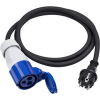 Meister - CEE-Adapterleitung - 1,5 m Kabel - CEE-Kupplung & Schutzkontakt-Stecker - Robuste Gummileitung H07RN-F3G 2,5 mm² - 16 a / 230 v - IP44 von MEISTER