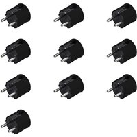 Meister - Schutzkontakt-Stecker - 10 Stück - Kunststoff - schwarz - 250 v 16 a - Max. Kabelquerschnitt 2,5 mm² - IP20 Innenbereich - Seitliche Meister - Schutzkontakt-Stecker - 10 Stück - Kunststoff - schwarz - 250 v 16 a - Max. Kabelquerschnitt 2,5 mm² - IP20 Innenbereich - Seitliche von MEISTER