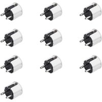 Meister Schutzkontakt-Stecker - 10 Stück - Kunststoff - weiß - 250 V - 16 A - Maximaler Kabelquerschnitt 2,5 mm² - IP20 Innenbereich - Seitliche Meister Schutzkontakt-Stecker - 10 Stück - Kunststoff - weiß - 250 V - 16 A - Maximaler Kabelquerschnitt 2,5 mm² - IP20 Innenbereich - Seitliche von MEISTER