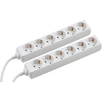 Meister Steckdosenleiste 6-fach - 2 Stück - 5 m Kabel - weiß - Kunststoffleitung - IP20 Innenbereich / Steckerleiste / Mehrfachsteckdose / Meister Steckdosenleiste 6-fach - 2 Stück - 5 m Kabel - weiß - Kunststoffleitung - IP20 Innenbereich / Steckerleiste / Mehrfachsteckdose / von MEISTER
