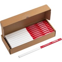 Zimmermannsbleistift-Set 50-teilig - 240 mm Länge - Ovale Form - Mittlere Härte - Ideal zum Anzeichnen & Markieren - rot & weiß / Markierungswerkzeug von MEISTER