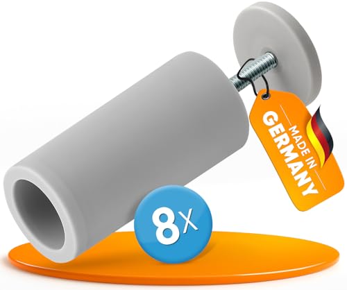 MEISTERBAU - Rolladen Stopper 40mm [8 Stück] - Langlebige Rolladenstopper Grau aus Kunststoff [Made in Germany] - Wetterfeste Rollladen Stopper inkl. Schrauben - Für Rolladenpanzer Lamellen aussen von MEISTERBAU