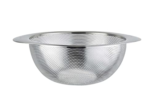 MEISTERKOCH Sieb 22 cm aus Edelstahl in silberfarben, Nudelsieb für Pasta, Abtropfsieb für Obst, Reis und Gemüse, Seiher, rostfrei, spülmaschinenfest von MEISTERKOCH KOCHEN WIE DIE PROFIS