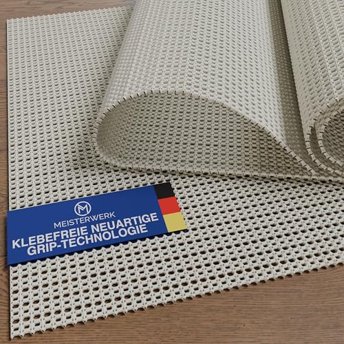 MEISTERWERK rutschfeste Teppichunterlage – (EXTRA STARKER Halt) Anti-Rutsch-Matte für Teppiche & Läufer | zuschneidbar, universell einsetzbar für alle Böden | 220x320 cm von MEISTERWERK