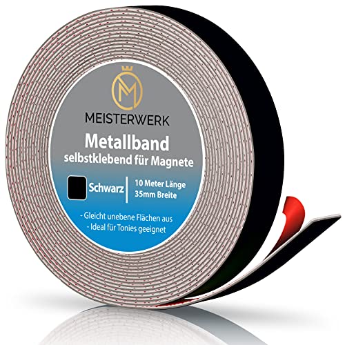 MEISTERWERK Metallband Selbstklebend für Tonies, Magnete & Tonie Tribüne | Mit Starkem Schaumstoffkleber | Magnetband | Magnetleiste MEISTERWERK Metallband Selbstklebend für Tonies, Magnete & Tonie Tribüne | Mit Starkem Schaumstoffkleber | Magnetband | Magnetleiste von MEISTERWERK