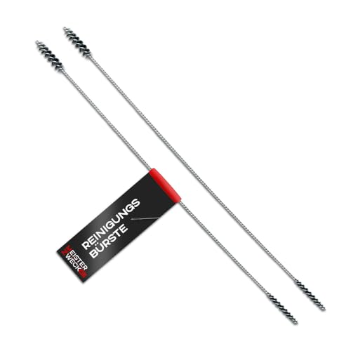 MEISTERZWECK4U - 2X Reinigungsbürste für Kaffeevollautomat - Edelstahl Bürste aus Nylonfasern zum Reinigen der Kaffeemaschine - Reinigt Milchschläuche, Kaffeeausläufe, Milchaufschäumer & Brühgruppen von MEISTERZWECK4U