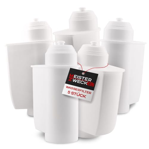 MEISTERZWECK4U - 5 Stück Ersatz Wasserfilter kompatibel mit Siemens EQ-Series, Supresso & Bosch Kaffeevollautomaten - Brita Intenza Filtersystem - Filterpatrone für Kalkschutz & Geschmacksverbesserung von MEISTERZWECK4U