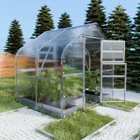 Zertifiziertes Gewächshaus KLASIKADROP 5m2, 2,5m x 2m, 6 mm Polycarbonatabdeckung von MEISTRO KODAS